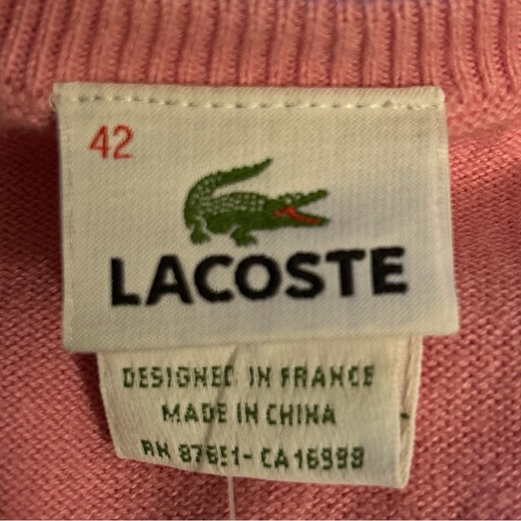 Lacoste preppy pink pullover - Picture 7 of 7